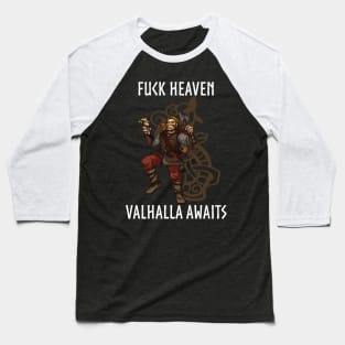 Valhalla Norse Mythology Baseball T-Shirt